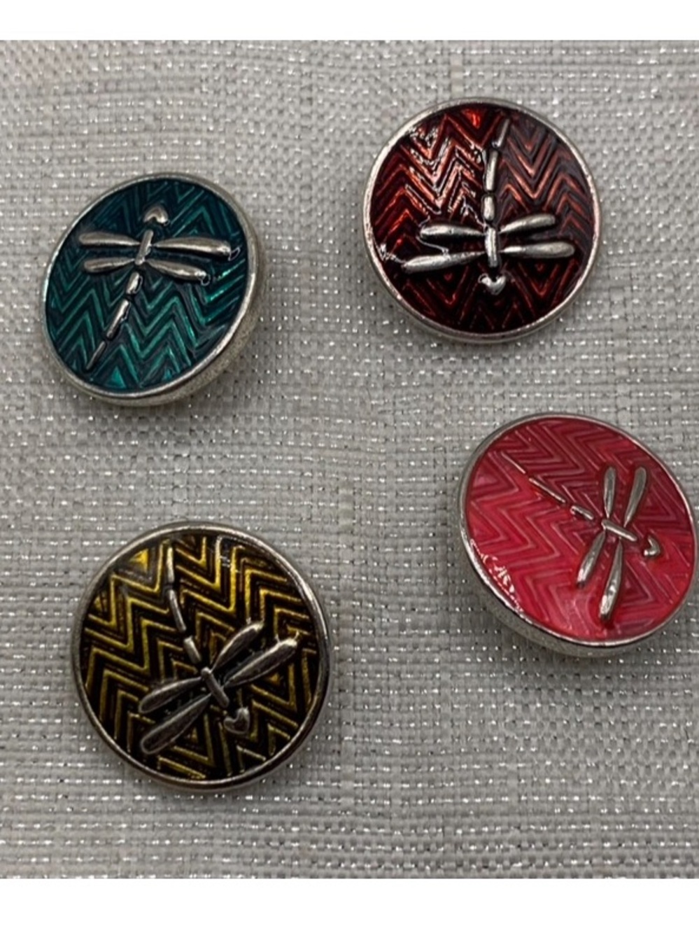DRAGONFLY Snap Button Charms - Set of 4